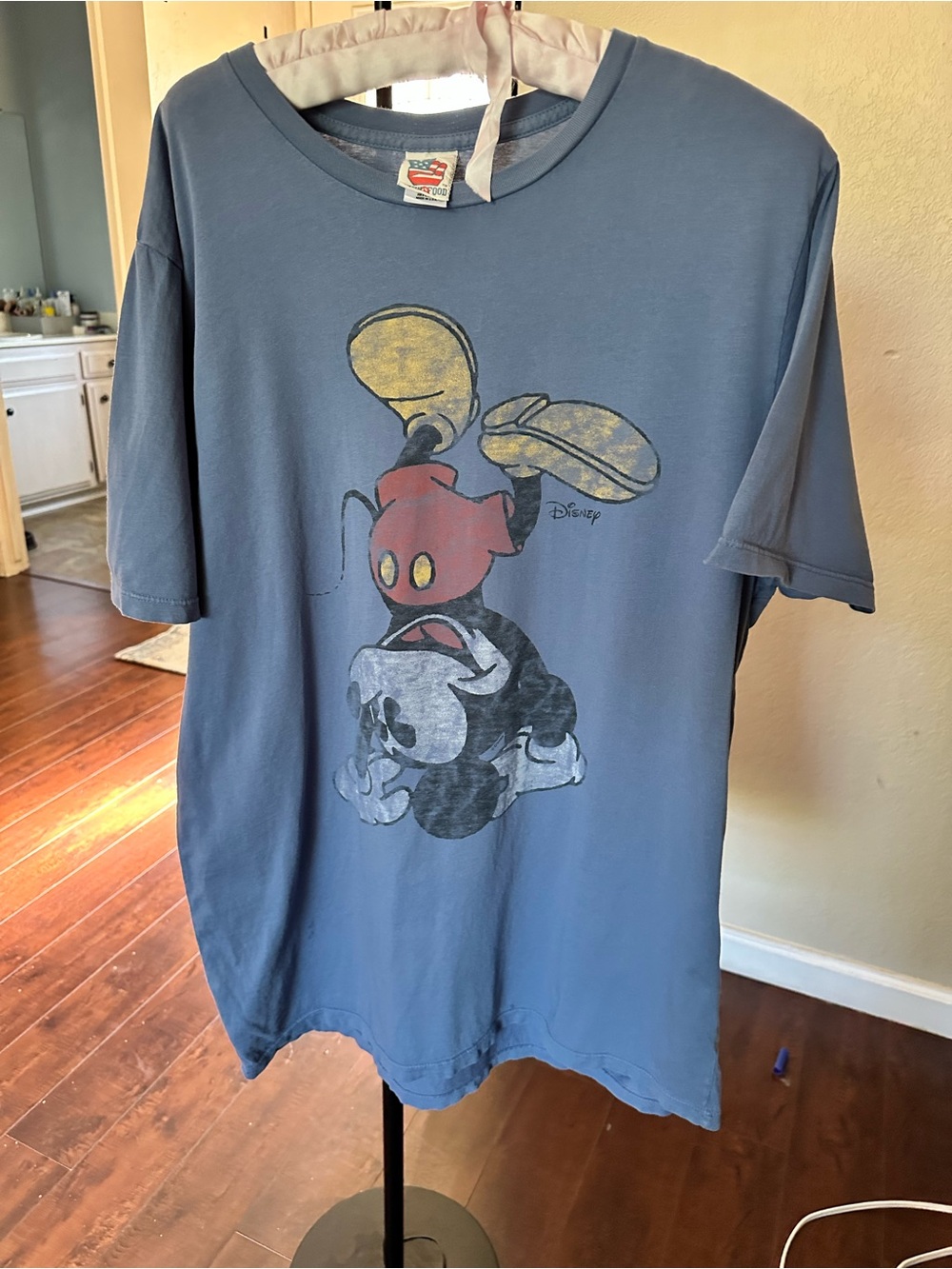 Junk Food Clothing Blue Vintage Mickey Graphic Tee